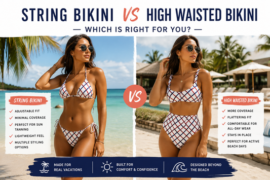 string bikini vs high waisted bikini