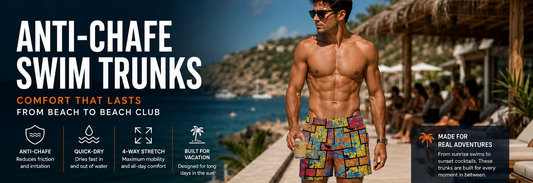Anti-chafe swim trunks