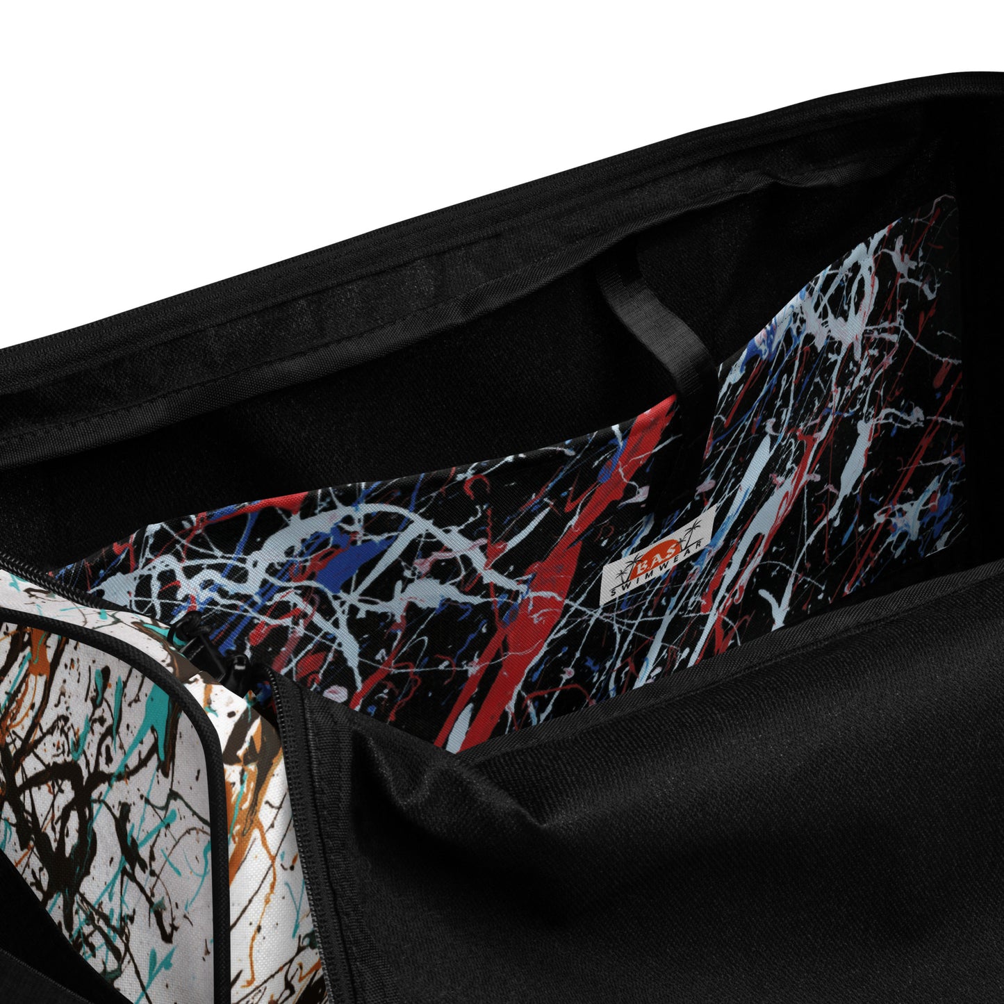 Memories White Weekend Duffle Travel Bag Inner Pocket