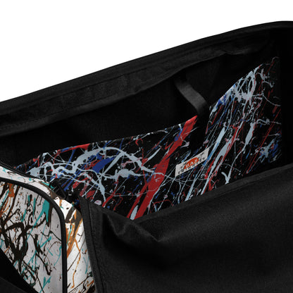 Memories White Weekend Duffle Travel Bag Inner Pocket