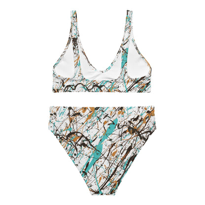 Memories White BAS Swimwear High Waisted Bikini Back