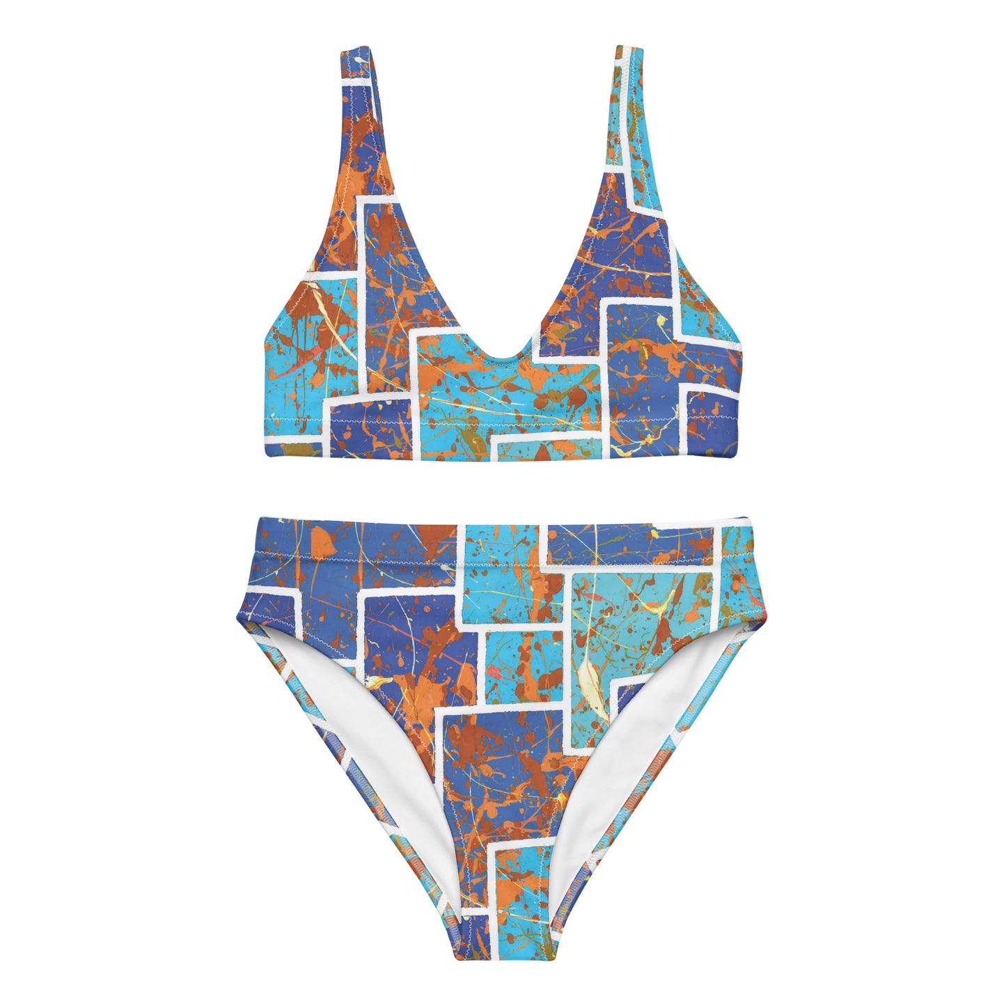 Working The System Blue BAS Swimwear High Waisted Bikini
