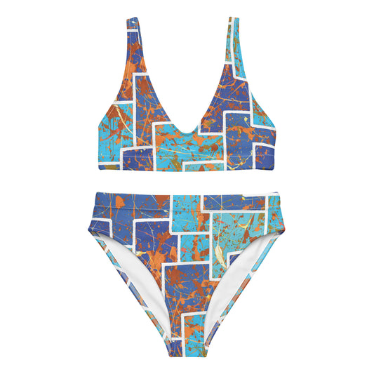 Working The System Blue BAS Swimwear High Waisted Bikini