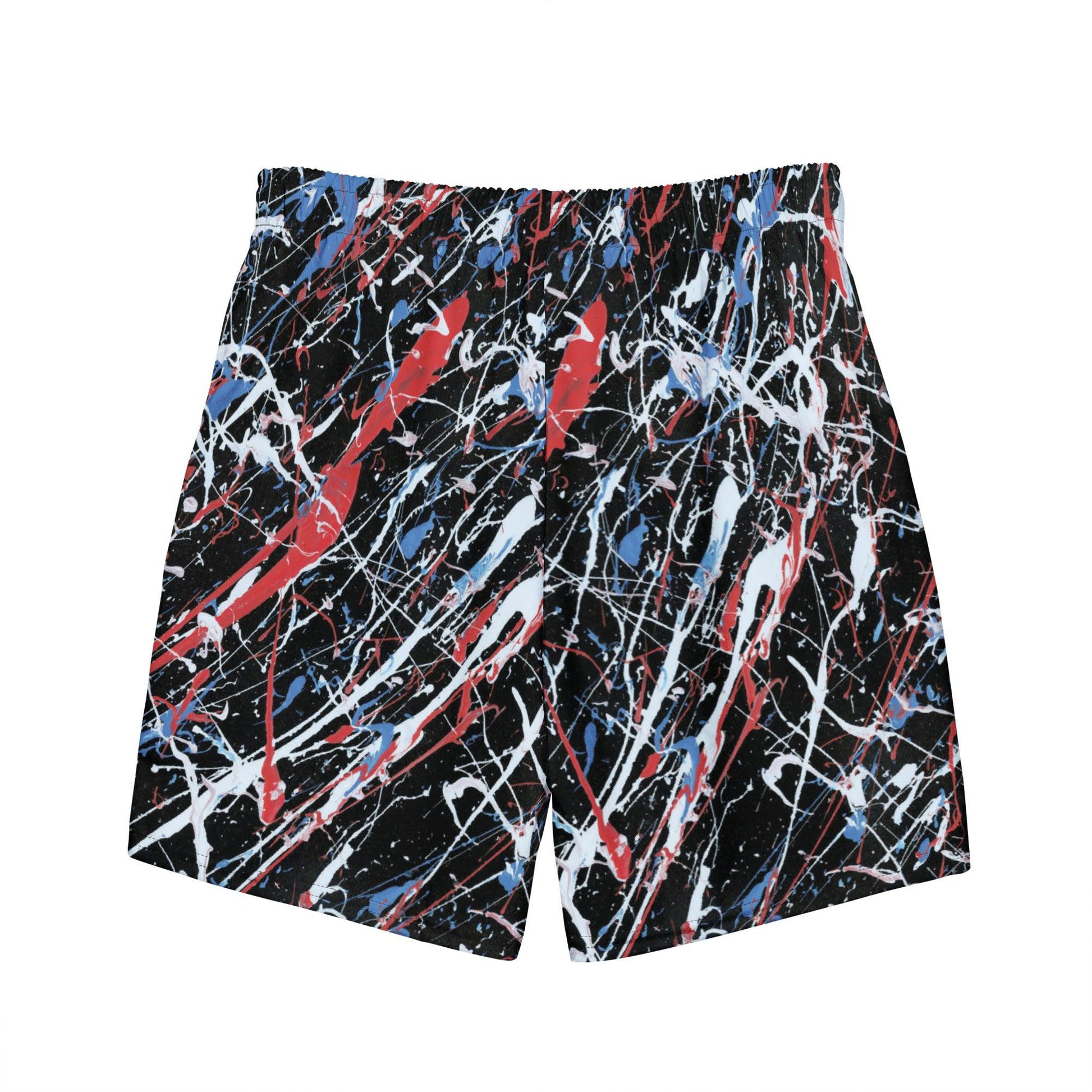 Memories black BAS Swimwear Men's quick drying anti-chafe swim trunks back side