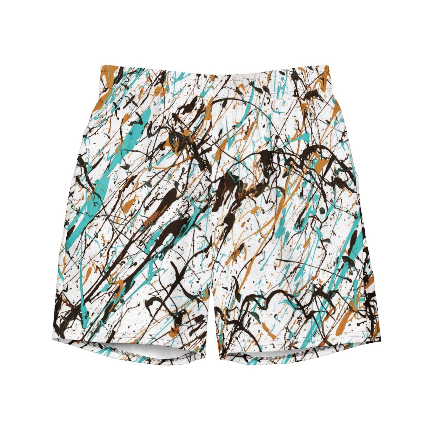 Memories White Quick Drying Anti-Chafe Men's Swim Trunks