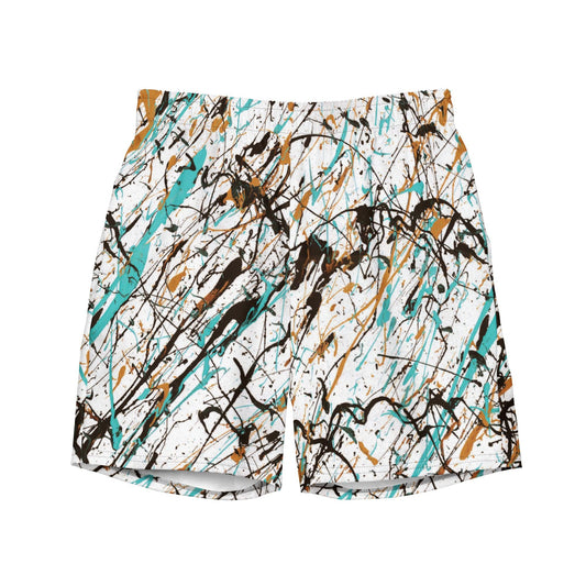Memories White Quick Drying Anti-Chafe Men's Swim Trunks