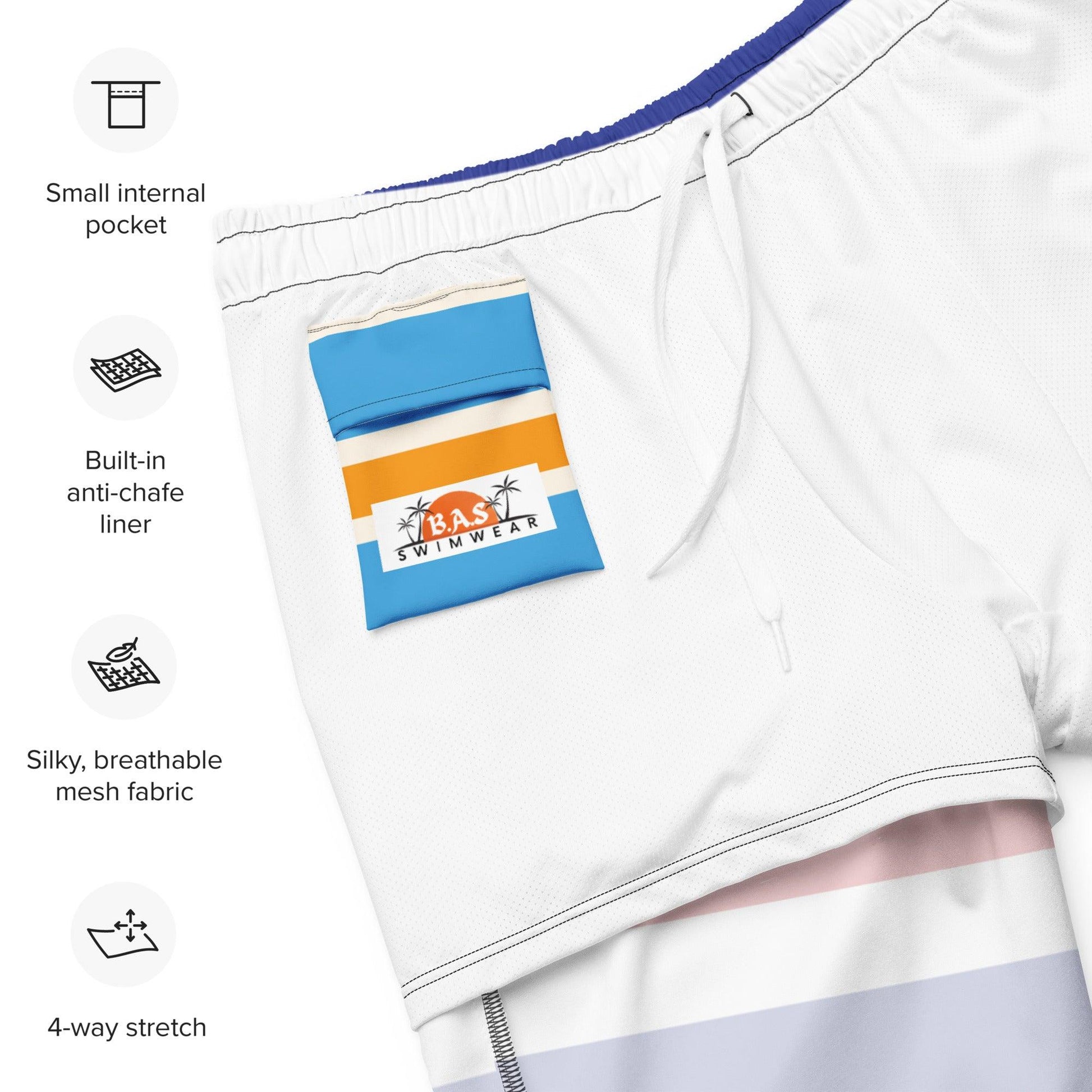 Islander BAS Swimwear Men's quick drying anti-chafe swim trunks inner lining