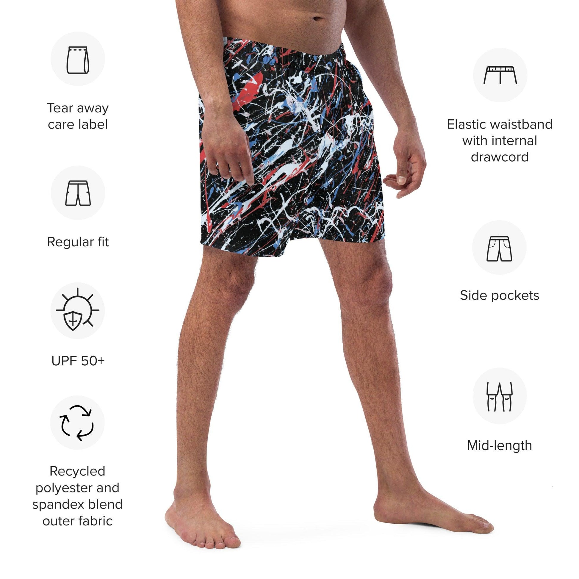 Memories black BAS Swimwear Men's quick drying anti-chafe swim trunks info