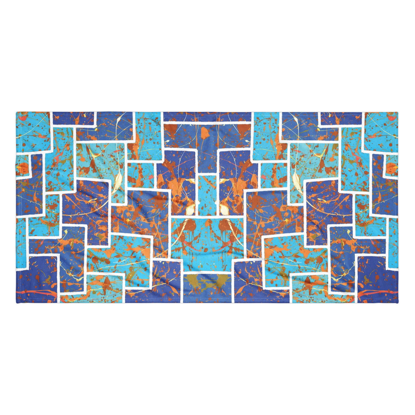 Working The System Blue Beach Towel Large