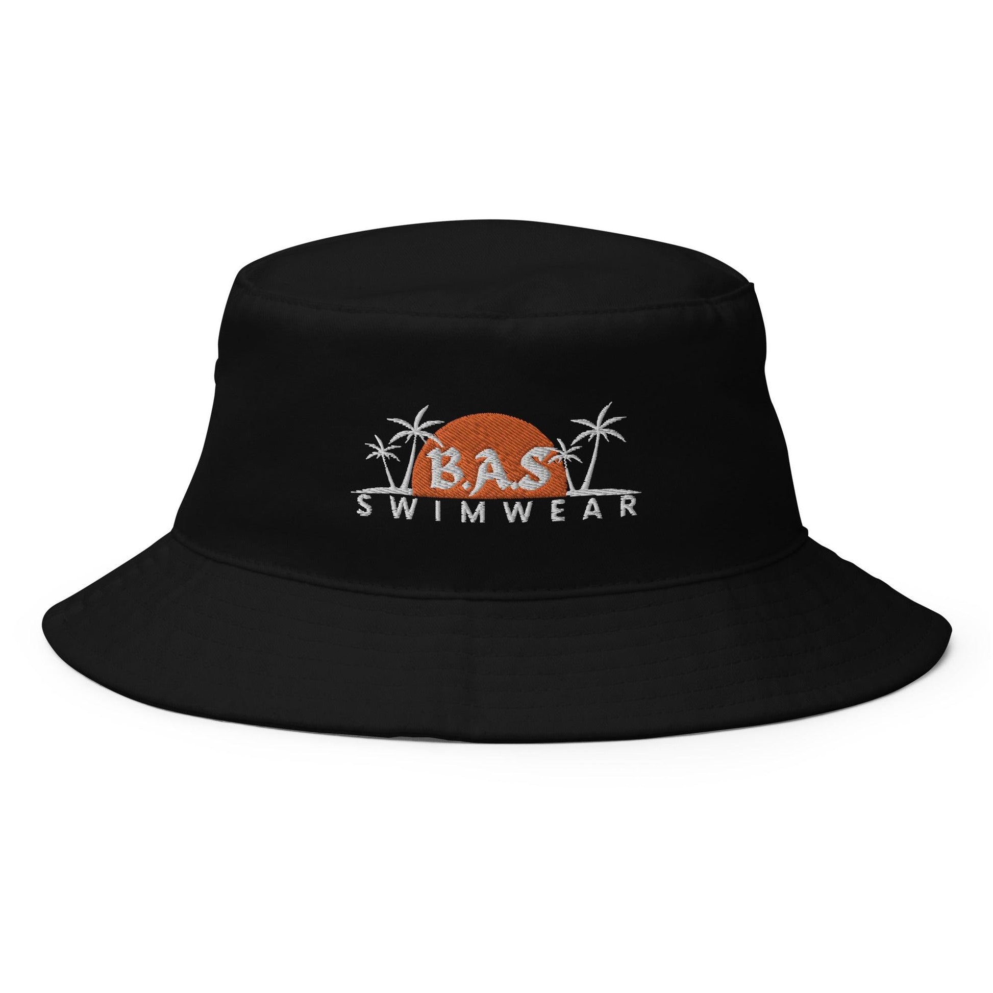 Black bucket hat BAS Swimwear logo