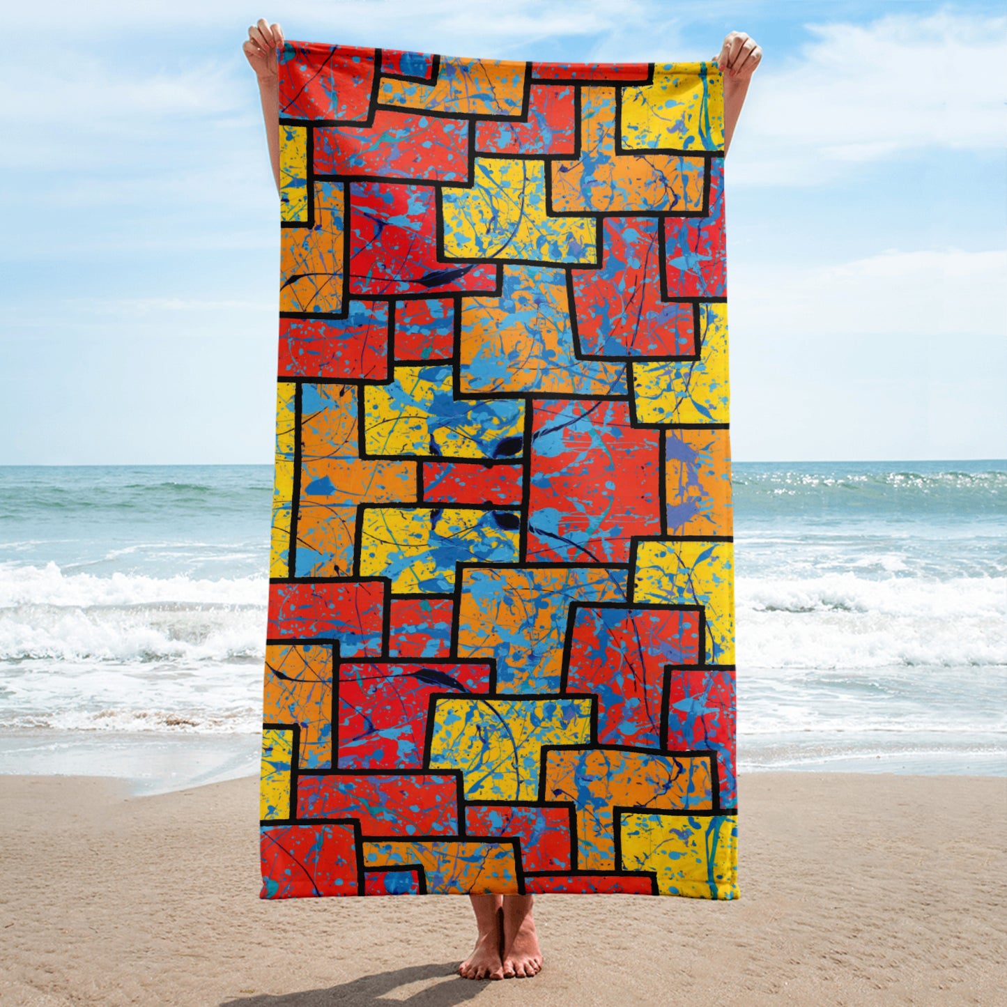 Working The System Orange Beach Towel At The Beach