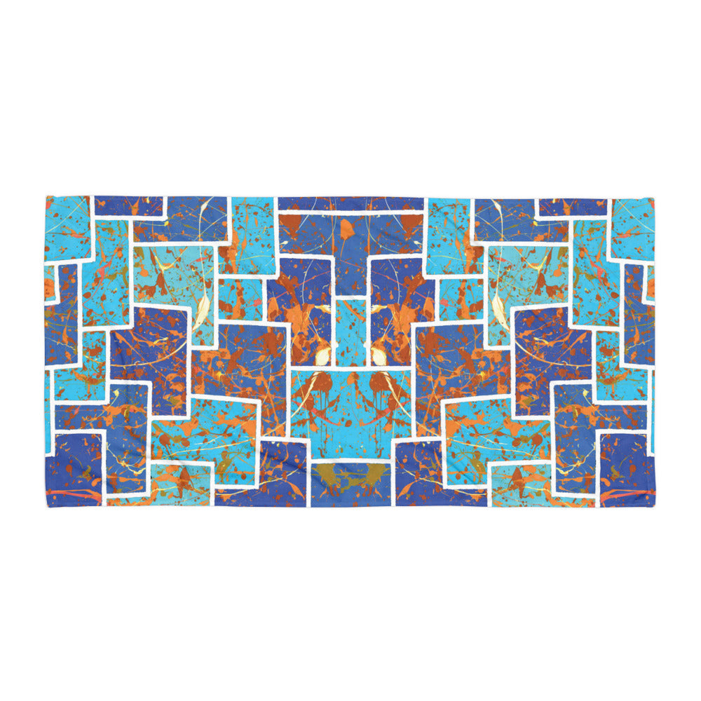 Working The System Blue Beach Towel