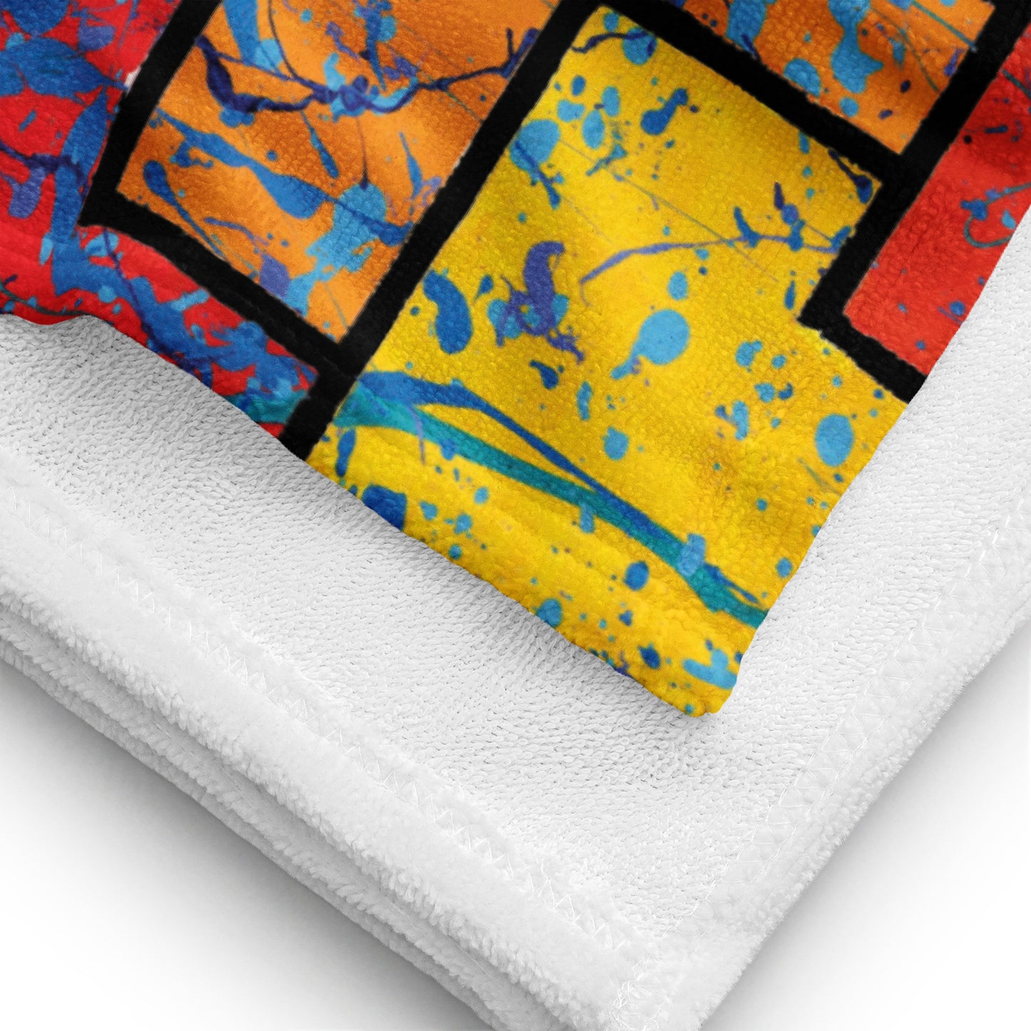Working The System Orange Beach Towel Top And Bottom