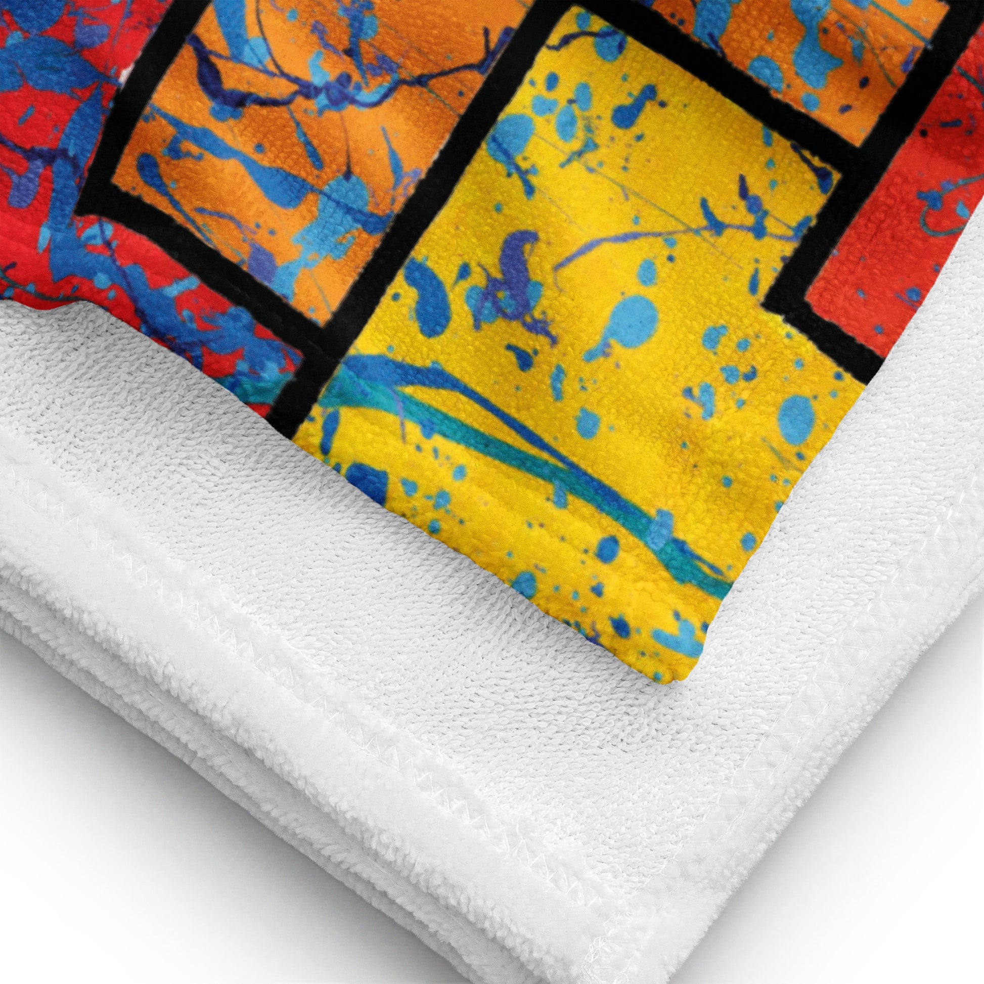 Working The System Orange Beach Towel Top And Bottom