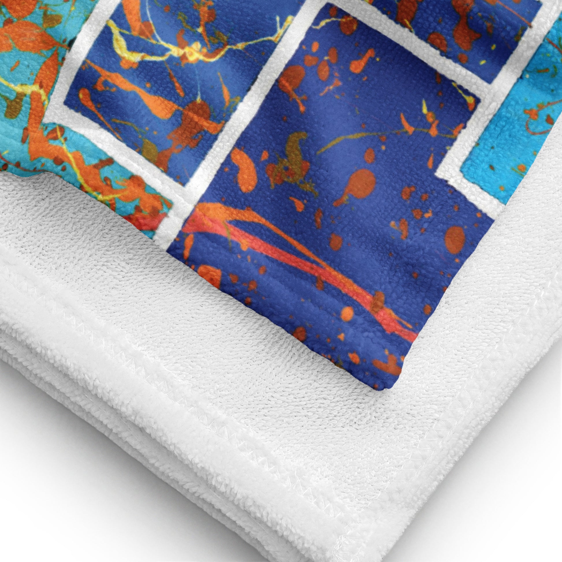 Working The System Blue Beach Towel Top And Bottom